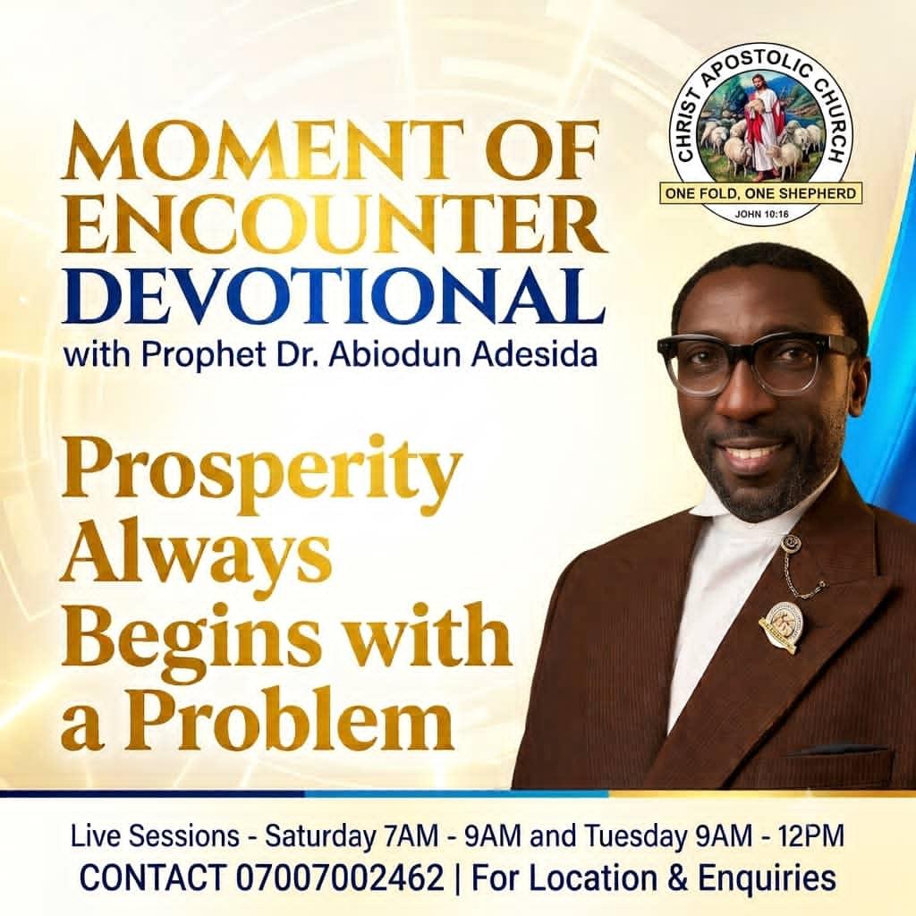 PROSPERITY ALWAYS BEGINS WITH A PROBLEM